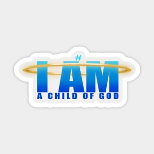 Blue IAMACHILDOFGOD Sticker